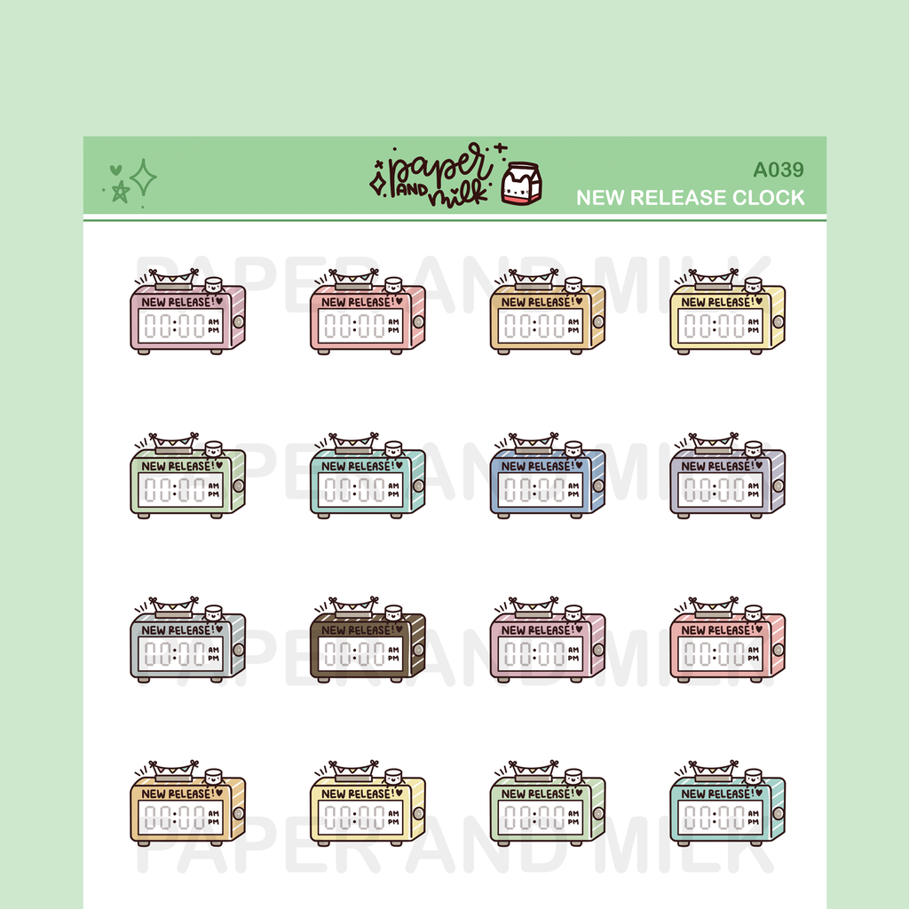 New Release Clock | Doodle Stickers