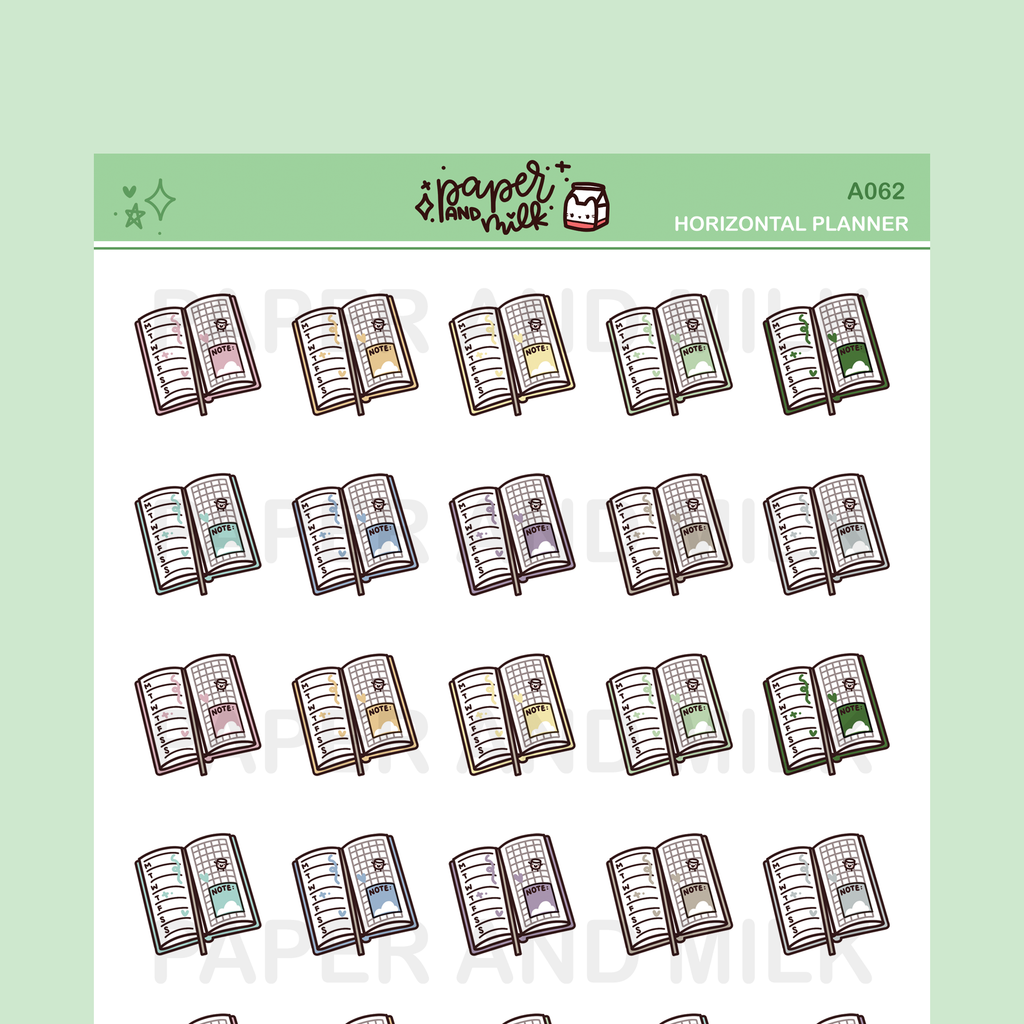 Horizontal Planner | Doodle Stickers