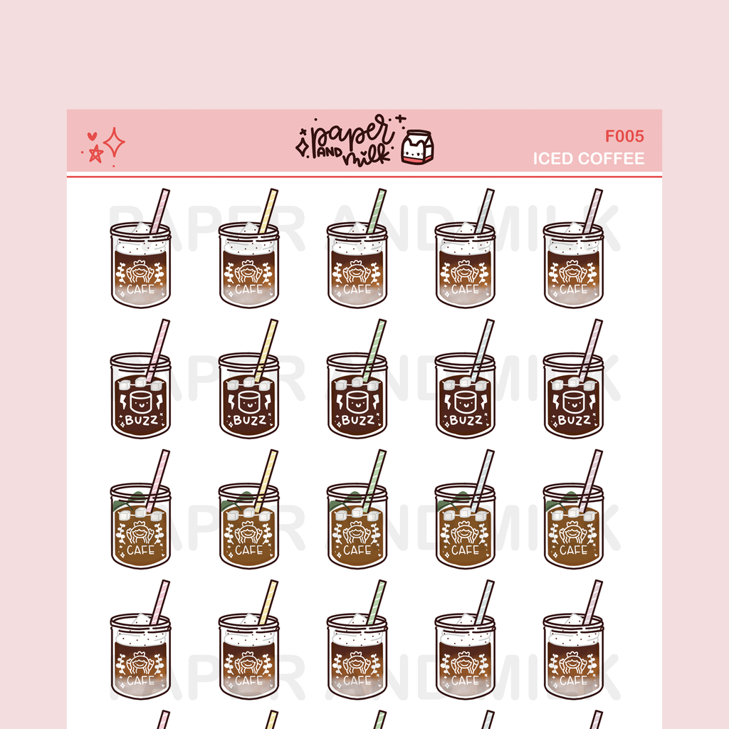 Iced Coffee | Doodle Stickers