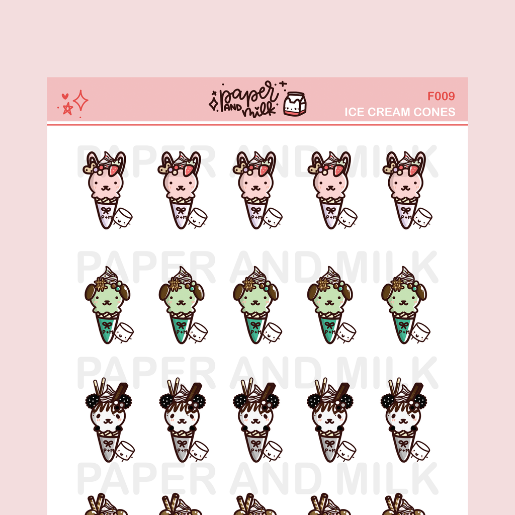 IMPERFECT SALE: Ice Cream | Doodle Stickers