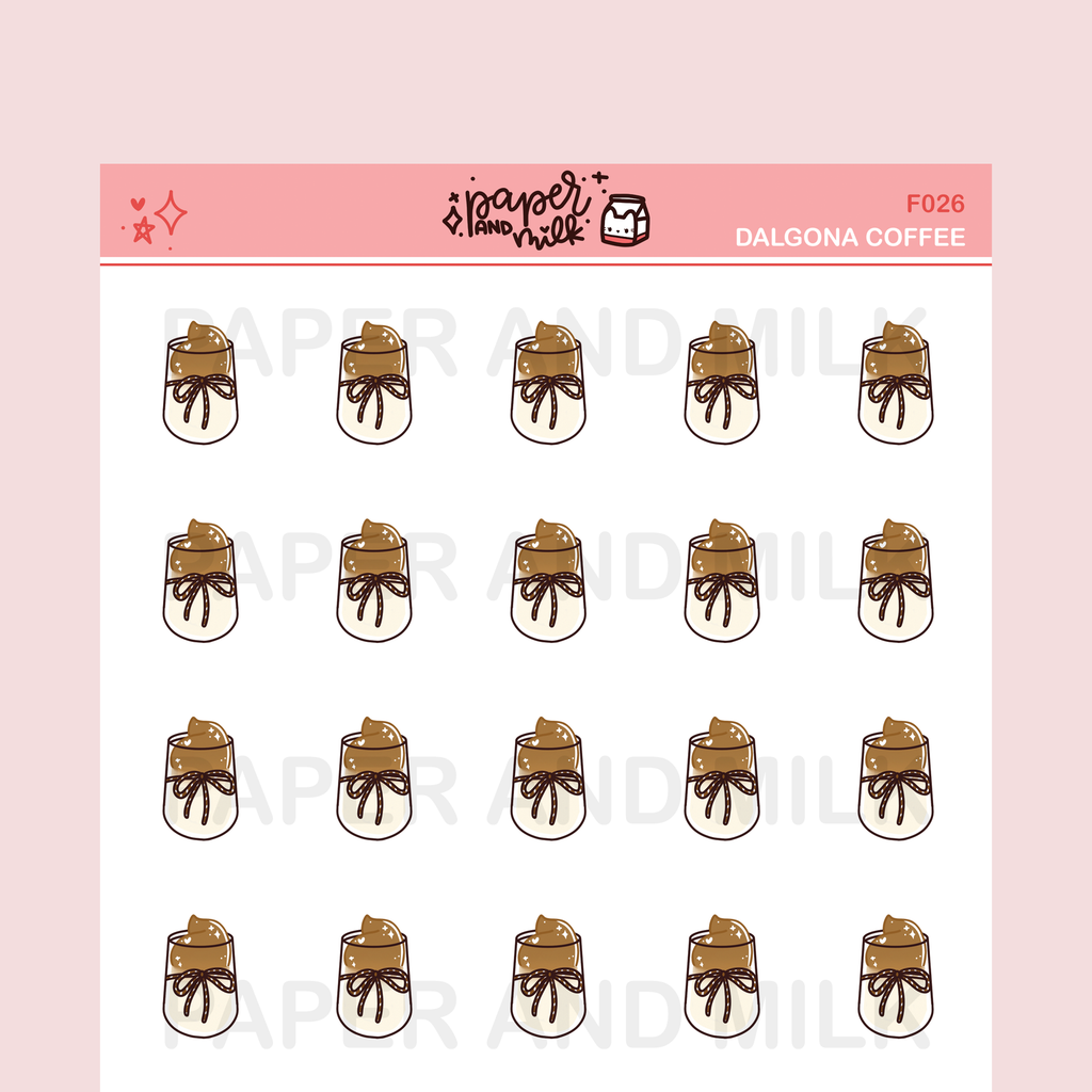 Dalgona Coffee | Doodle Stickers