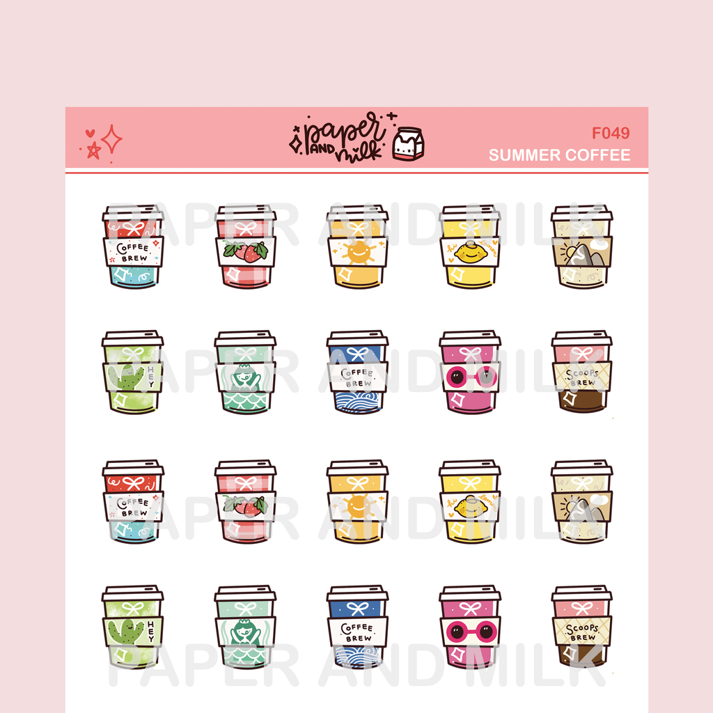 Summer Coffee | Doodle Stickers