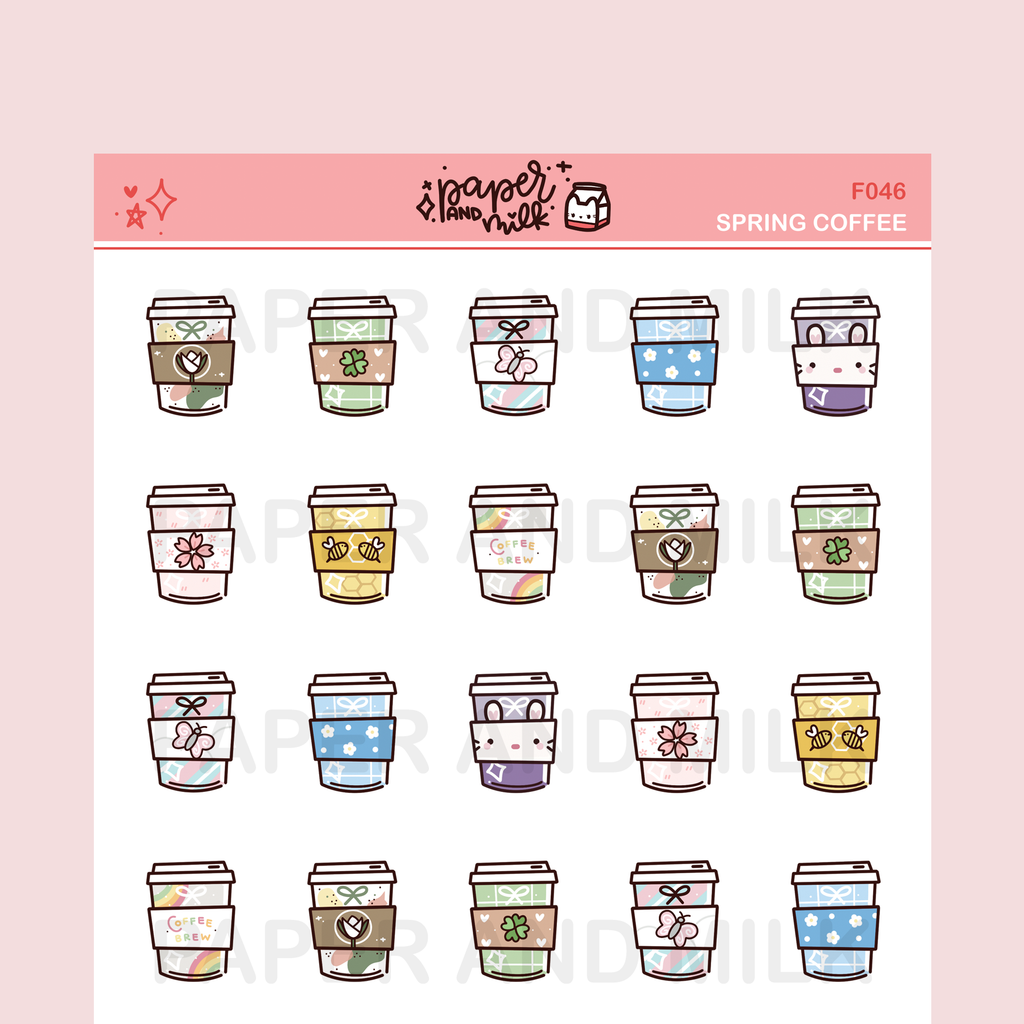 Spring Coffee | Doodle Stickers
