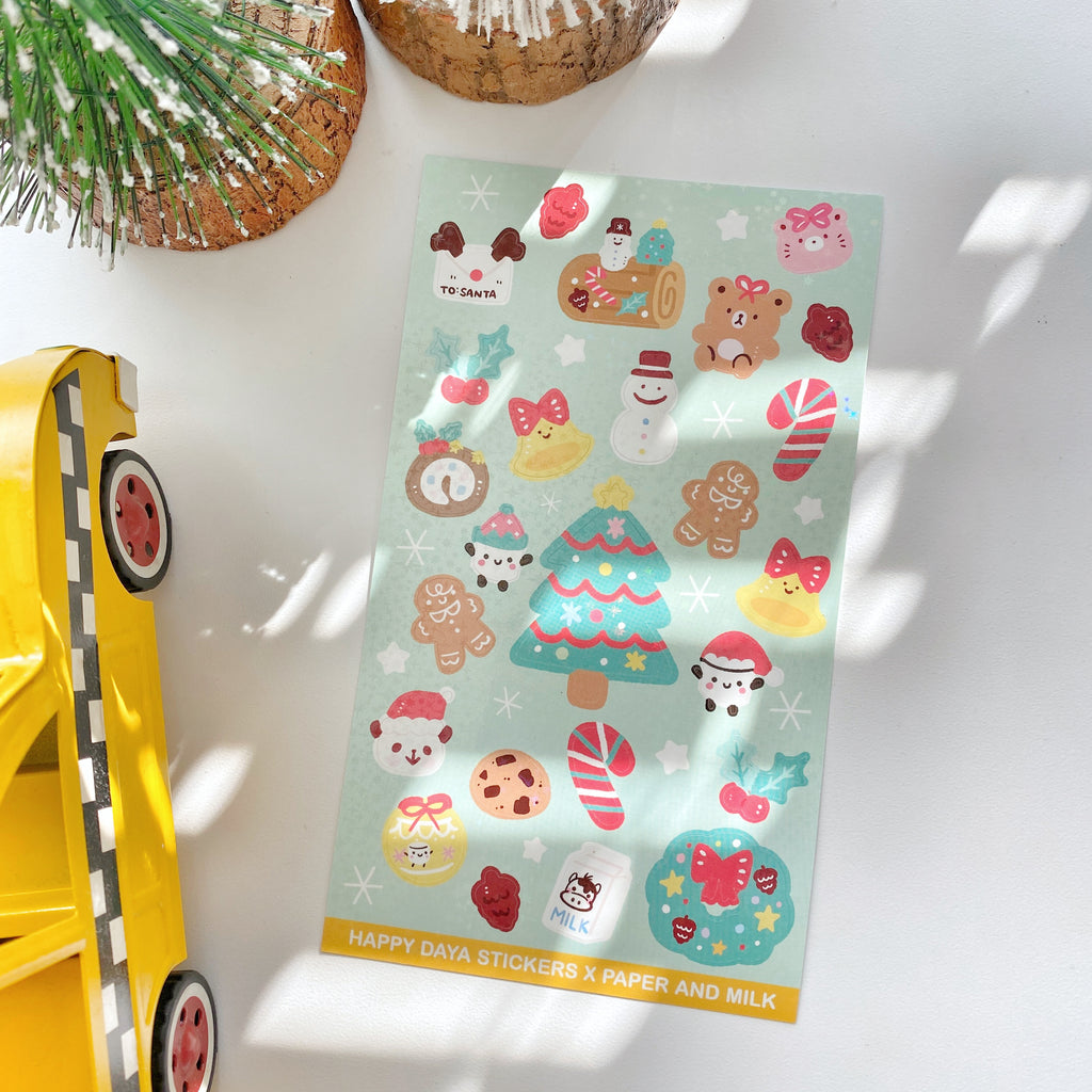Happy Daya Stickers x Paper and Milk- Santa's Workshop | Polco Sticker