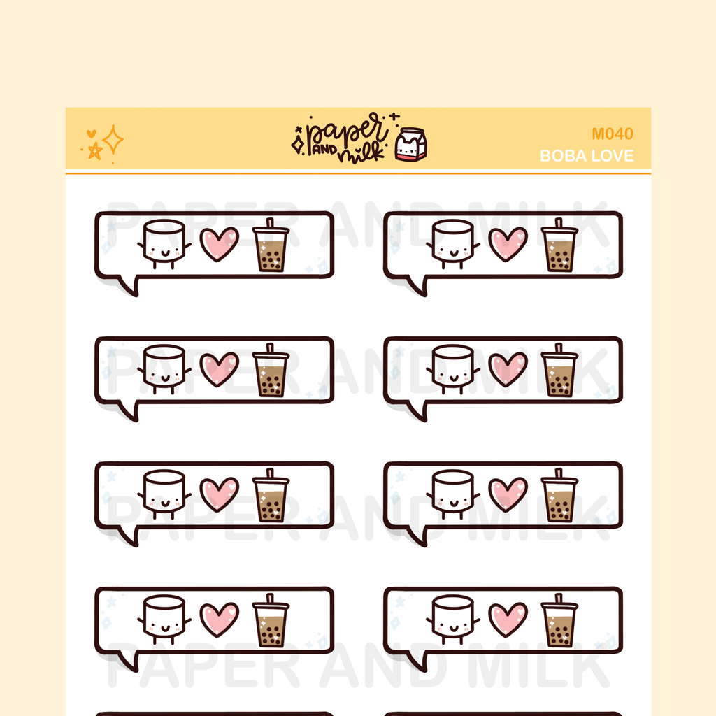 Boba - Love Bubble | Maru the Mini Marshmallow Stickers
