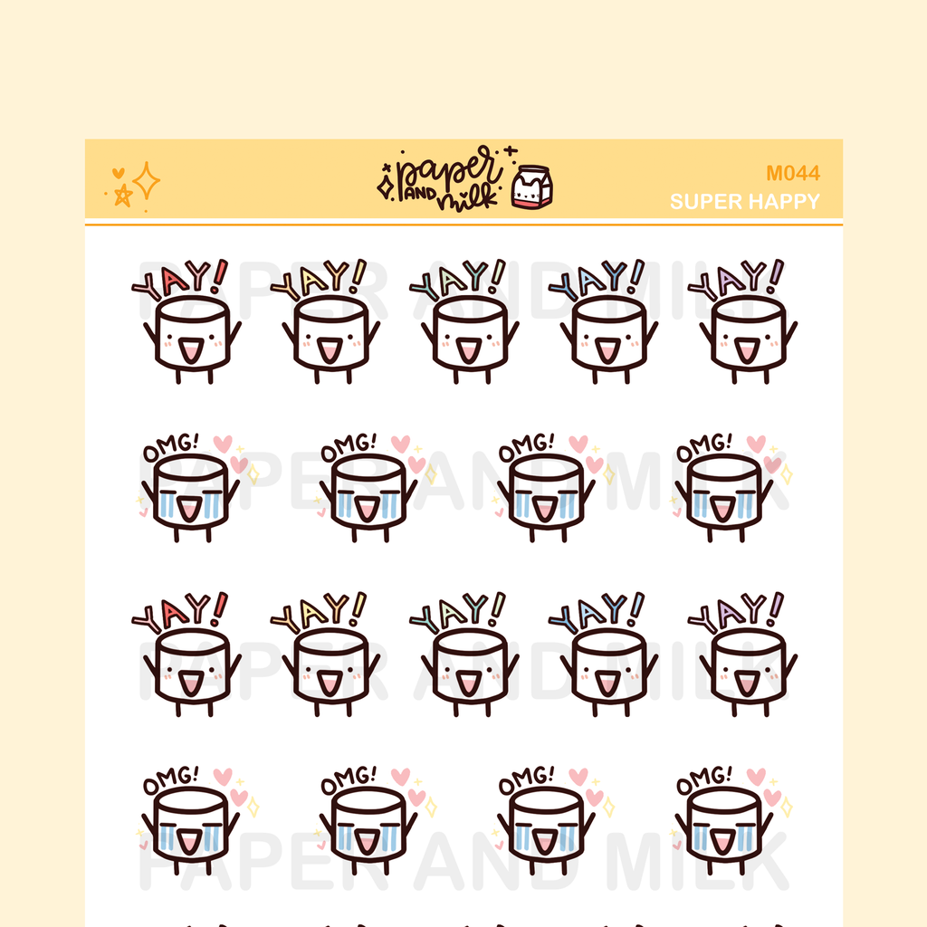 Super Happy | Maru the Mini Marshmallow Stickers