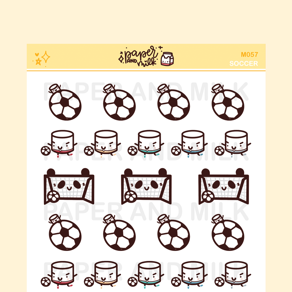 Soccer | Maru the Mini Marshmallow Stickers