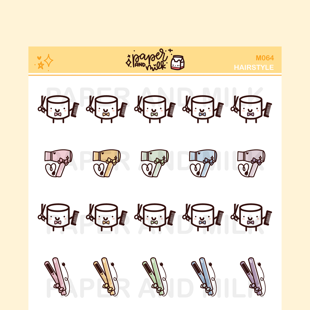 Haircut & Styling | Maru the Mini Marshmallow Stickers