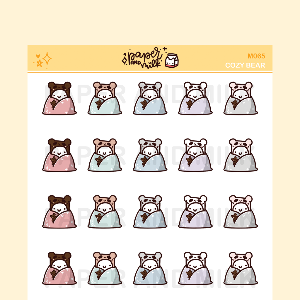 Cozy Bear | Maru the Mini Marshmallow Stickers
