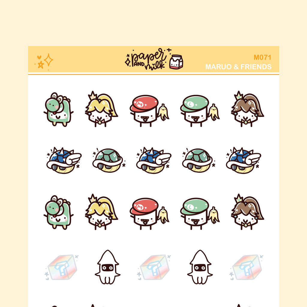 Maruo & Friends | Maru the Mini Marshmallow Stickers
