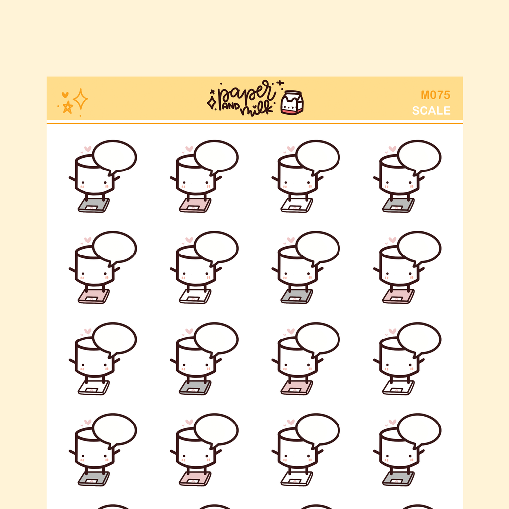 Scale-Weight | Maru the Mini Marshmallow Stickers