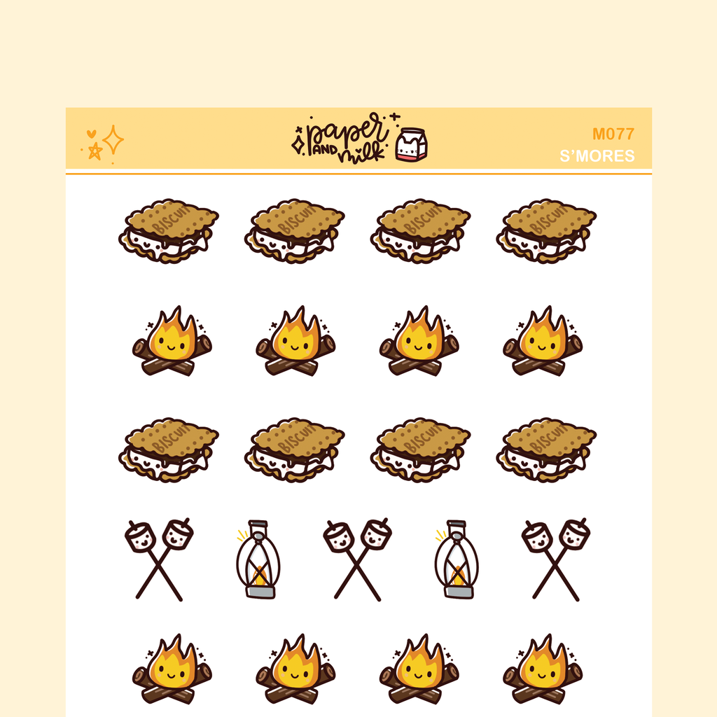 S'mores | Maru the Mini Marshmallow Stickers