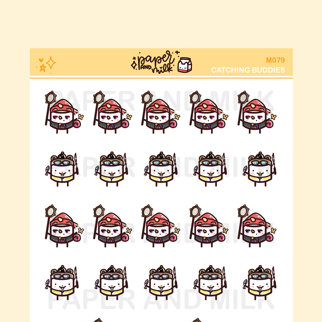 Catching Buddies | Maru the Mini Marshmallow Stickers