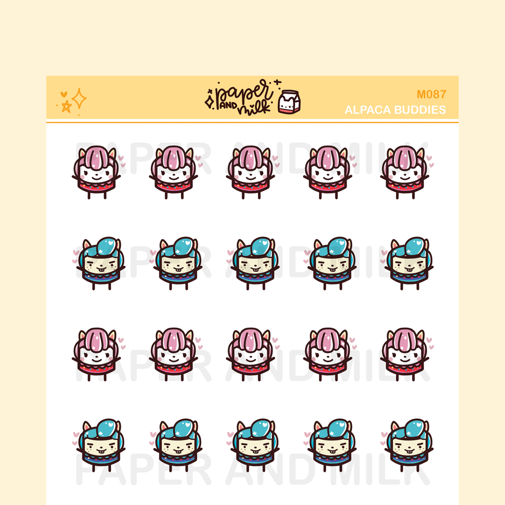 Alpaca Buddies | Maru the Mini Marshmallow Stickers