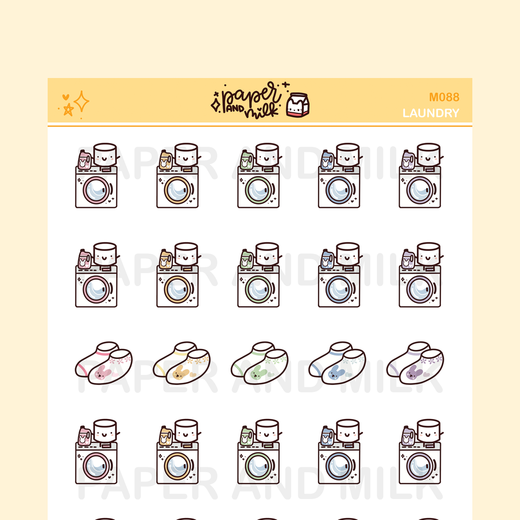 Laundry | Maru the Mini Marshmallow Stickers