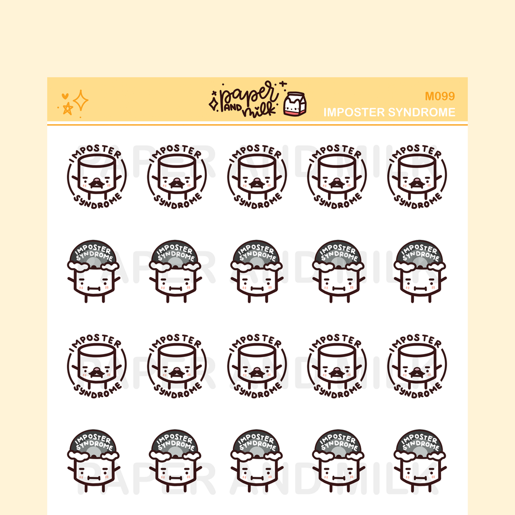 Imposter Syndrome | Maru the Mini Marshmallow Stickers
