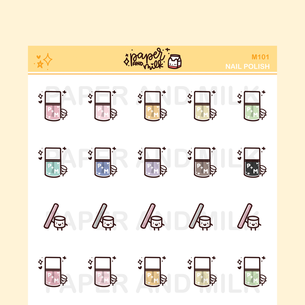 Nail Polish | Maru the Mini Marshmallow Stickers