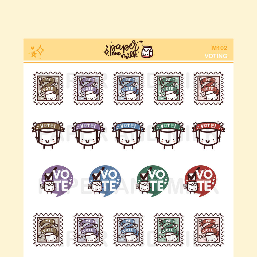 Voting | Maru the Mini Marshmallow Stickers
