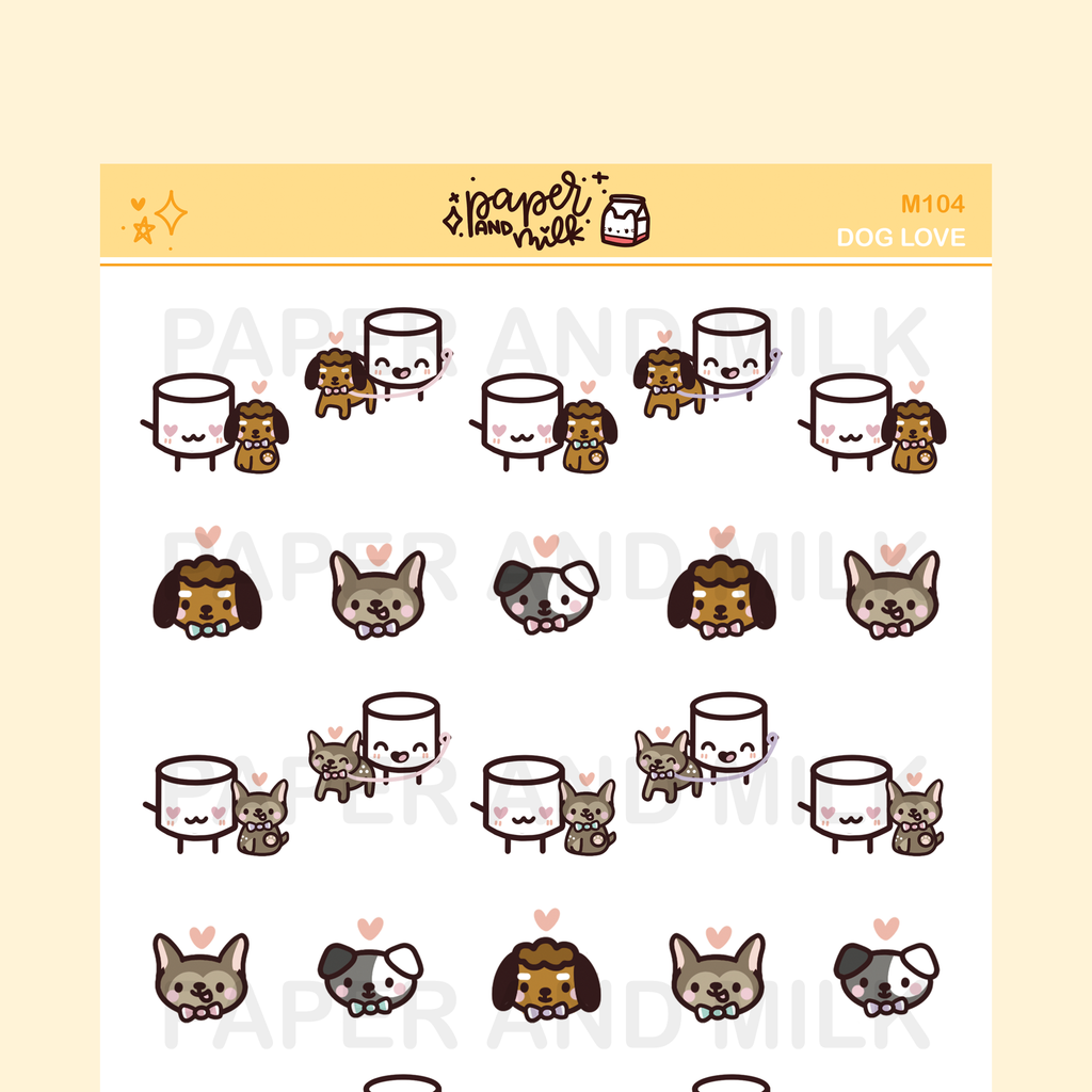 Dog Love | Maru the Mini Marshmallow Stickers